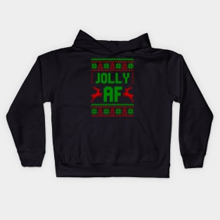 Jolly AF Ugly Sweater Kids Hoodie